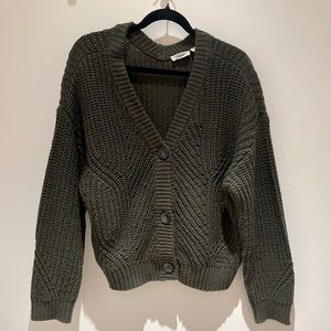 Green cardigan